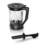 Bosch Hausgeräte Bosch MUZ9MX2 MUM9 cam mikser başlığı, ThermoSafe, 2,3 litre, şeffaf/siyah