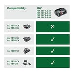 Bosch Home and Garden 18 Volt Akü ve AL 1830 CV Şarj Cihazı Başlangıç Seti, 2.5 Ah Akü, 300l/saat Debi, 0.365 kg