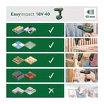Bosch Home and Garden Easyimpact 18V-40 Akülü Darbeli Matkap (2 2.0 Ah Pil, 18 Volt Sistem, Kasa içinde)