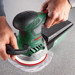 Bosch Home and Garden Pex 400 Ae Eksantrik Zımpara, 370 Watt, 125 mm, Tutuş Kolaylığı, Plastik Çantası Ile Birlikte, Ince Kum, Yeşil