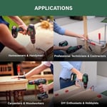 Bosch Home and Garden X/Line 30 Parça Titanyum Aksesuar Seti, Matkap uçları, Vidalama uçları, Üniversal Tutucu, Havşa açıcı, Uzun Ömürlü, Yeşil