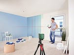 Bosch Home & Garden Quigo Plus Çapraz Çizgi Lazeri (+- 0,8 mm Hassasiyet, 6 sn. Otomatik Nivelman Süresi, 2 x AA Pil, 1,1 mm Alüminyum Sehpa, Hedef Tahtası, Karton Kutu)