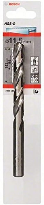 Bosch HSS-G Metal Matkap Ucu 7,8 * 117 mm - Seçenekler: 1.5X40mm, Ø 2,5 mm, 3,2 mm, Ø 4,5 mm, Ø 6 mm, Ø 7,8 mm...