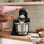 Bosch électroménager MUMS2VM00, 2 serisi mutfak robotu – 900 W, 7 hız kademesi + Turbo, pişirme seti, 3,8 l paslanmaz çelik kase, siyah