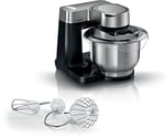 Bosch électroménager MUMS2VM00, 2 serisi mutfak robotu – 900 W, 7 hız kademesi + Turbo, pişirme seti, 3,8 l paslanmaz çelik kase, siyah