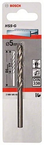 Bosch Matkap Ve Kırıcı Delici Uçları, Metal Matkap Ucu, Gri, 1 Adet