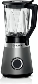 Bosch MMB6172S Standmixer VitaPower Series 4, 1200 W, 30,000 U/dak, Almanya katı kesiciler yapılan, Stopfer, 1.5 L Behälter Thermosafe Glas, Gümüş