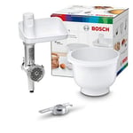 Bosch MUZ5BS1 Lifestyle set Bakingsensation Spritzgebaeckvorsatz, karıştırma kabı, kıyma makinesi, beyaz
