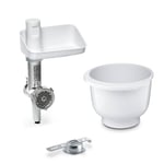 Bosch MUZ5BS1 Lifestyle set Bakingsensation Spritzgebaeckvorsatz, karıştırma kabı, kıyma makinesi, beyaz