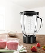 Bosch MUZ9MX1 Thermosafe Glasmixer paslanmaz çelik bıçak Yemek işleyici için optimum