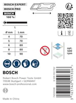 Bosch Pro Cyl-9 Fayans Matkabı Seti, 5 Parça, Seramik, Gri - Bedenler: 8mm, 10mm
