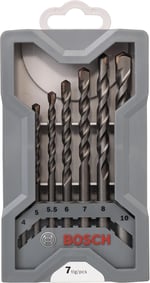 Bosch Professional 7 parçalı CYL-3 beton matkap ucu seti (beton için, 4/5/5,5/7/8/10 mm, darbeli matkap aksesuarı) set - Seçenekler: Ø 4/5/5,5/7/8/10 mm, Ø 5 x 50 x 85 mm
