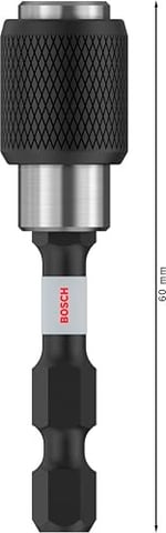 Bosch Professional Accessories 2608522320 Hızlı Kilit Uç Tutucu (Darbe Kontrolü, 1/4 İnç Altıgen Şaft, Maymuncuk Ve Tıklama)
