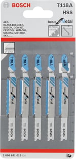 Bosch Professional Accessories Dekupaj Testeresi Bıçağı, Gri, 5 Adet