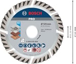 Bosch Professional Accessories Elmas Kesme Ve Delme Aksesuarları, Disk, Gri, 1 Adet, 12,5 cm