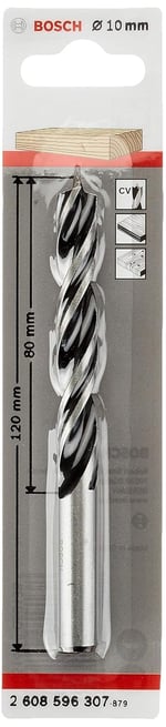 Bosch Professional Accessories Holzspiralbohrer (Für Holz, 10 x 80 x 120 mm, Zubehör Bohrmaschine) - Seçenekler: Ø 3 mm, Ø 5 mm, Durchmesser: 6/Gesamtlänge in mm: 93...