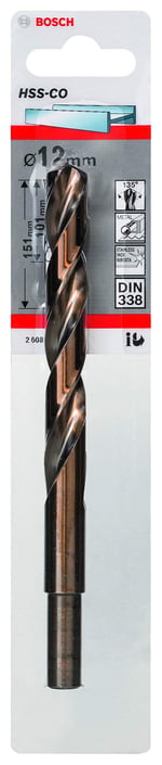 Bosch Professional Accessories metal matkap HSS-Cobalt, 2608585869, 0 watts, 0 volts - Bedenler: 1 mm, 2,5 mm, 3,5 mm, 4 mm, 4,2 mm, 5 mm, 5,5 mm, 8.5mm...