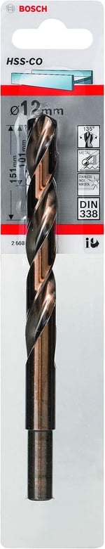 Bosch Professional Accessories metal matkap HSS-Cobalt, 2608585869, 0 watts, 0 volts - Bedenler: 1 mm, 2,5 mm, 3,5 mm, 4 mm, 4,2 mm, 5 mm, 5,5 mm, 8.5mm...