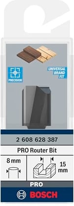 Bosch Professional Ahşap İçin Standart Yiv Frezesi (Ø 15 Mm, Çalışma Uzunluğu 19,6 Mm, El Frezesi Aksesuarı, 8 Mm) - Seçenekler: D1 4 mm, L 8 mm, G 51 mm, D1 12 mm, L 32 mm, G 62 mm...