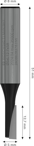 Bosch Professional Ahşap İçin Standart Yiv Frezesi (Ahşap İçin, Ø 5 Mm, Çalışma Uzunluğu 12,7 Mm, El Frezesi Aksesuarı) - Seçenekler: Ø 5 mm, Ø 14 mm, Ø 16 mm, Ø 18 mm, Ø 20 mm, Ø 22 mm, L 19...