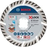 Bosch Professional Elmas Kesme Diski, Standart (Evrensel, X-Lock, Delik Çapı: 22,23 mm, Kesme Genişliği 2 mm), 2608615166, Gri, 12,5 cm