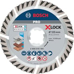 Bosch Professional Elmas Kesme Diski, Standart (Evrensel, X-Lock, Delik Çapı: 22,23 mm, Kesme Genişliği 2 mm), 2608615166, Gri, 12,5 cm