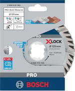 Bosch Professional Elmas Kesme Diski, Standart (Evrensel, X-Lock, Delik Çapı: 22,23 mm, Kesme Genişliği 2 mm), 2608615166, Gri, 12,5 cm