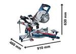Bosch Professional GCM 8 SJL Gönye Kesme Makinesi (1.600 W, Kesme Kapasitesi: 70x312 mm, Bıçak çapı: 216 mm, Göbek çapı: 30 mm)