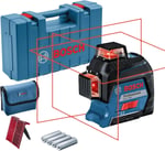 Bosch Professional GLL 3-80 Çizgi Lazer (30m Çalışma Alanı [Alıcı ile 120m], 4 x AA Pil, IP 54 Toza Karşı Koruma Sistemi, Kırmızı Lazer, Taşıma Çantası)