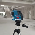 Bosch Professional GLL 3-80 Çizgi Lazer (30m Çalışma Alanı [Alıcı ile 120m], 4 x AA Pil, IP 54 Toza Karşı Koruma Sistemi, Kırmızı Lazer, Taşıma Çantası)