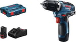 Bosch Professional GSR 12V,35 Akülü Delme Vidalama Makinesi (12 Volt, 2 x 3,0 Ah Akü, Şarj Cihazı, Yumuşak/Sert Tork: 20/35 Nm; L Boxx Çanta)
