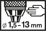 Bosch Professional Mandren, Gri, 1 Adet - Seçenekler: 1/2