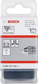 Bosch Professional Mandren, Gri, 1 Adet - Seçenekler: 1/2