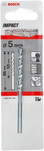 Bosch Professional Taş matkap ucu CYL-1 (Ø 5 mm) - Seçenekler: Durchmesser-5 mm/Gesamtlänge-85 mm...
