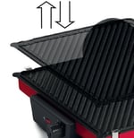 Bosch TCG4104 kontak ızgara TCG4104, Siyah, Kırmızı, Dikdörtgen, Döner, 328 x 238 mm, Alüminyum, CE, VDE