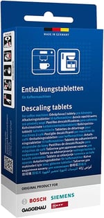 Bosch TCZ8002 Entkalkungstabletten 3 adet (tüm tam otomatik kahve makineleri için Vero Series ve Einbauvollautomaten) [eski model]