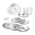 Bosch VeggieLove MUZ5VL1 aksesuar seti, 5 dilim içeren sürekli şnitzler (kesme tornalama diski, törpüleme diski, orta ince rende diski, Asya sebzeleri ve rösti için), çok renkli