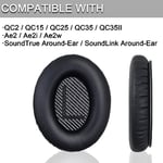 Bose QuietComfort 35 (QC35) ve Quiet Comfort 35 II (QC35 ii) Kulaklıklar için Yedek Kulak Pedleri, Yedek Kulak Pedleri Yastıkları Bellek Gürültü Yalıtımlı Kulaklık Kılıfları Köpük Yumuşak Deri
