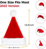 BOSONER Noel Şapkası Noel Baba Şapkası, Yetişkinler Çocuklar için Noel Şapkası, Üniseks Kadife Rahat Noel Şapkaları, Noel Arifesi Hediyeleri için Ekstra Kalın Klasik Kürk Yeni Yıl Şenlikli Tatil Parti