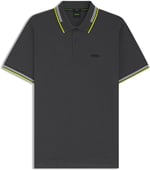 BOSS Erkek Paul Curved Polo streç pike, kavisli logolu T-shirt