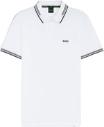 BOSS Erkek Paul Curved Polo streç pike, kavisli logolu T-shirt