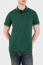 BOSS Erkek Paul Curved Polo streç pike, kavisli logolu T-shirt