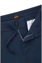 BOSS Erkek Sanderson-L Regular-Fit pantolon, rahat streç keten karışımı