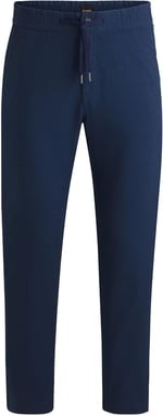 BOSS Erkek Sanderson-L Regular-Fit pantolon, rahat streç keten karışımı