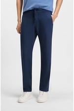 BOSS Erkek Sanderson-L Regular-Fit pantolon, rahat streç keten karışımı