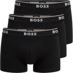 BOSS Erkek Trunk 3P Power Üçlü Paket Boxer Şort Streç Pamuktan Logo Beli