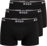 BOSS Erkek Trunk 3P Power Üçlü Paket Boxer Şort Streç Pamuktan Logo Beli