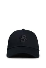 BOSS Erkek Zed-B-Icon şapka, pamuk fitilli kumaş, çift B monogram işlemeli