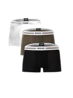 BOSS Logolu Elastik Bel Bantlı Pamuklu 3'Lü Paket Boxer, 50531684