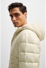 Boss Logolu Regular Fit Su İtici Kapüşonlu Şişme Mont Erkek MONT 50524648 131